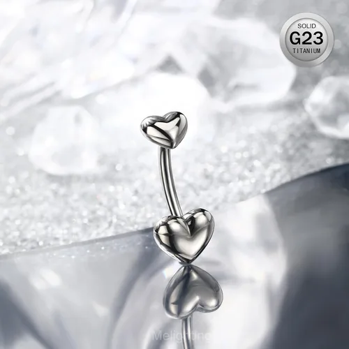 Miniatura 7 de Melighting Piercing para ombligo de titanio de 0.49 oz, con rosca interna, G23, piercing para el ombligo, piercing para el ombligo, piercing