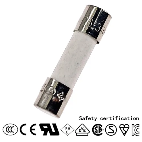 Miniatura 2 de 10 fusibles de cerámica T6.3AH250V de soplado lento 5x20mm/0.197"x0.787" 6.3AMP 250V (T6.3A)