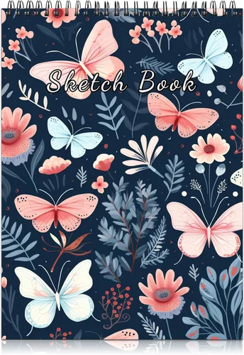 Miniatura 12 de Deokke Cuaderno de bocetos encuadernado en espiral, 9 x 12 pulgadas, papel grueso de 3.53 oz/m², 50 hojas y 100 páginas, libro de bocetos