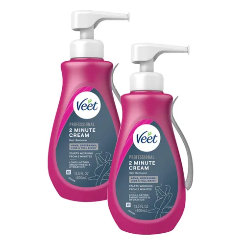 Miniatura 9 de VEET Crema profesional de 2 minutos para todo tipo de piel con manteca de karité, depilación completa efectiva de bikini y vello púbico, probada