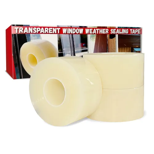 Miniatura 13 de Birllaid - Cinta blanca para sellado de ventanas, cinta de aislamiento para aire acondicionado, 3 pulgadas x 65 pies impermeable, bloqueador
