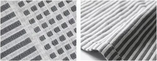 Miniatura 3 de Fennco Styles Mantel moderno de algodón tejido a rayas de 40 pulgadas de ancho x 55 pulgadas de largo, mantel rectangular con textura blanca