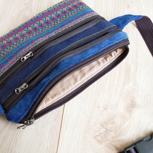 Miniatura 7 de Riñonera de bolsillo bohemio, riñonera para mujeres y hombres, bolsa de cinturón de viaje para festivales, monedero para teléfono celular