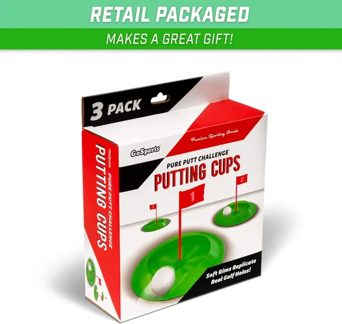 Miniatura 6 de GoSports Pure Putt Challenge - Juego de 3 tazas para poner en interiores y exteriores