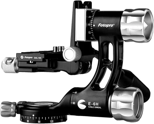 Fotopro Cabeza de cardán E-6H, cabeza de cardán, cabeza de lente grande, cabeza de fotografía de vida silvestre, cabeza de fotografía deportiva,