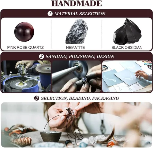 Miniatura 10 de Triple Protection Bracelet - for Protect & Balance - Energy Crystal Handmade Bracelets for Men Women