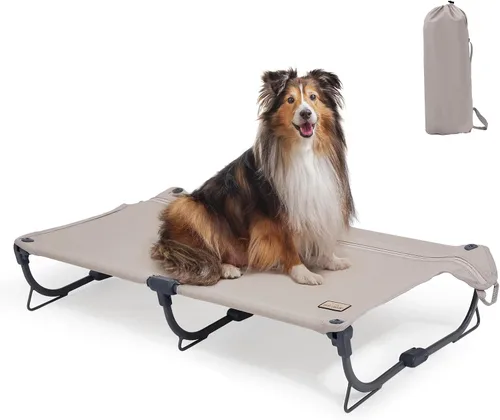 Miniatura 10 de CANINE CANYON Upgraded Non-Slip Daisy Cot, Large Foldable Elevated Dog Bed, Portable Raised Outdoor Folding Dog Cot for Camping/Home, Chew Proof