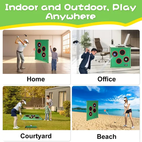 Miniatura 7 de Juego de astillado de golf para exteriores e interiores: juegos de golf en el patio trasero para adultos y golfistas, regalos de cumpleaños