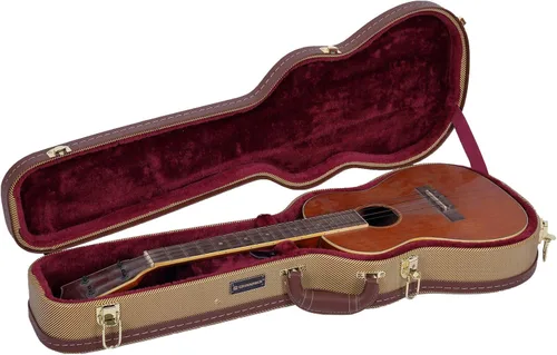 Miniatura 8 de Crossrock Estuche de madera rígida para ukelele barítono, marrón (CRW620BUBR)