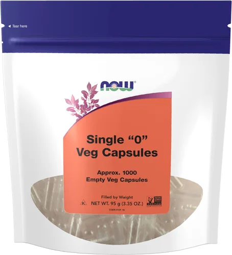 Miniatura 10 de NOW Foods Suplementos, cápsulas vegetarianas vacías, individuales "0", rellenas por peso, proyecto verificado sin OMG, 300 cápsulas vegetales