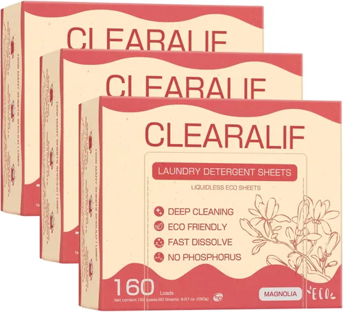 Miniatura 8 de CLEARALIF Hojas de detergente para ropa, lavanda, hasta 480 cargas, ideal para viajes, apartamentos, dormitorios, tiras de detergente para ropa