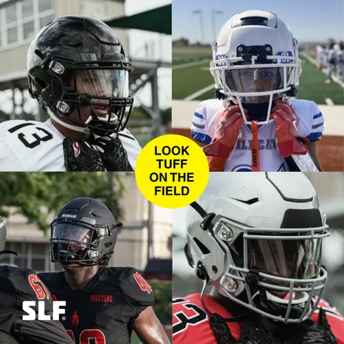 Miniatura 5 de SLEEFS Visera de fútbol transparente para casco - Visera de fútbol profesional - Protector facial y ocular - Compatible con cascos juveniles