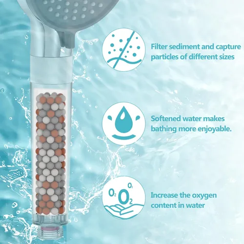 Miniatura 3 de Cuentas minerales aniónicas de repuesto para filtros de cabezal de ducha, filtración suavizante de agua, bola de piedra purificadora de agua
