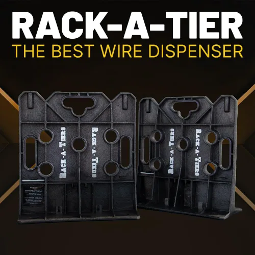 Miniatura 2 de Rack-A-Tiers Dispensador de alambre - Estante de carrete de alambre para electricista, dispensador de cable multiusos, estante de alambre eléctrico