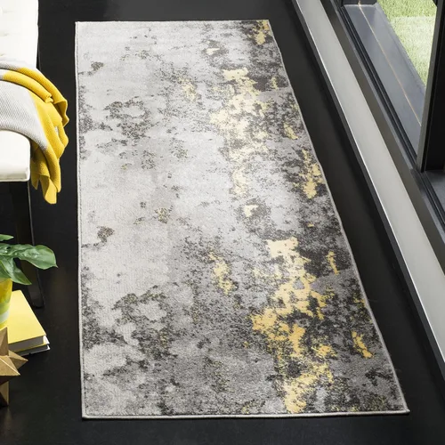 Miniatura 38 de SAFAVIEH Adirondack Collection - Alfombra decorativa, 2 pies 6 pulgadas x 4 pies, verde y gris, diseño abstracto moderno, no desprende pelusa