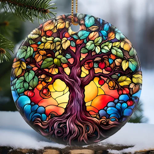 Miniatura 20 de Touber Adorno Navideño, Adorno de Navidad, Idea de Regalo de Vacaciones, Recuerdo Familiar, Cerámica Redonda, Intercambio de Regalos, Idea de Abeja