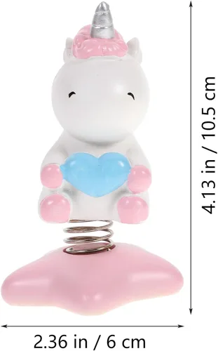 Miniatura 2 de Amosfun Bobbleheads Shaking Head - Figura de juguete para decoración de coche, color rosa
