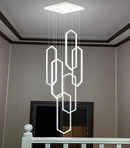 Miniatura 16 de Lámpara colgante regulable de 3 anillos para ajustar mini lámpara LED de techo para cocina, isla, comedor, sala de estar, dormitorio, dorado