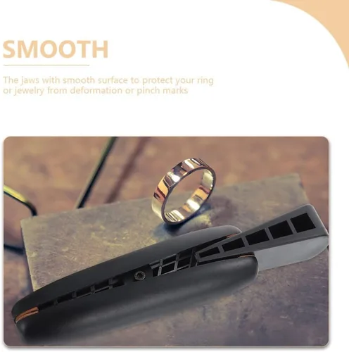Miniatura 4 de EXCEART Herramientas de cuero Herramientas de fabricación de joyas 2 unids Abrazadera de anillo de madera Soporte de joyeros Benchwork Ajuste a mano