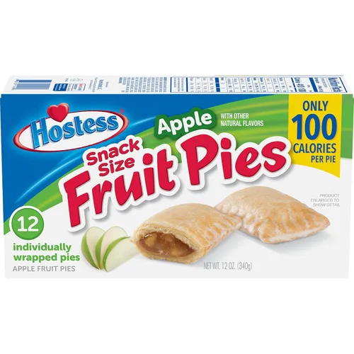 HOSTESS Bocadillos de fruta de manzana, 12 unidades, 12 onzas (paquete de 6)