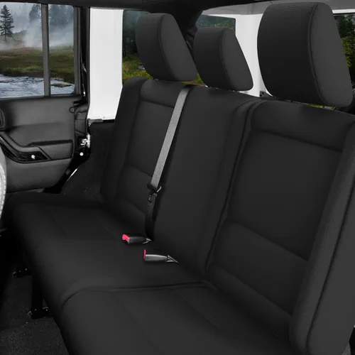 Miniatura 8 de GIANT PANDA Fundas de asiento de neopreno para Jeep Wrangler JK de 4 puertas (2007), neopreno UV y resistente al agua, juego completo de fundas