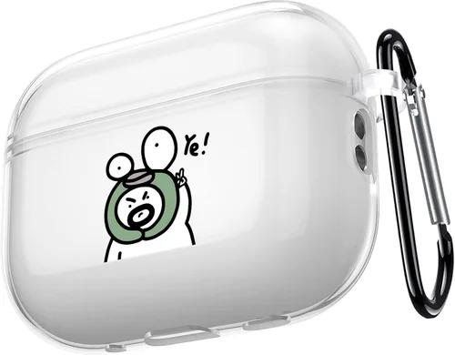 Miniatura 55 de Funda transparente para AirPods de 2ª generación de 1ª generación, diseño de gatito kawaii para mujeres, hombres y niños, funda de carga de TPU