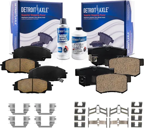 Miniatura 124 de Detroit Axle - Pastillas de Freno Delantero Izquierdo Reemplazo de Pinza de Disco para Dodge Ram 1500 Dakota Mitsubishi Raider - Juego de 3 piezas