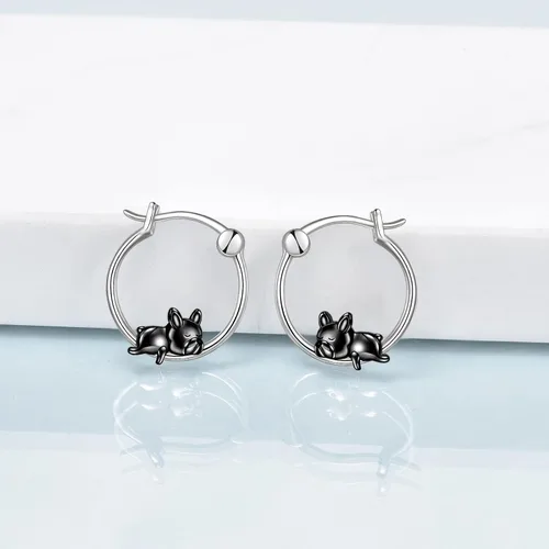 Miniatura 64 de VONALA Bonitos aretes de aro de plata de ley 925, regalos de cumpleaños para mujer