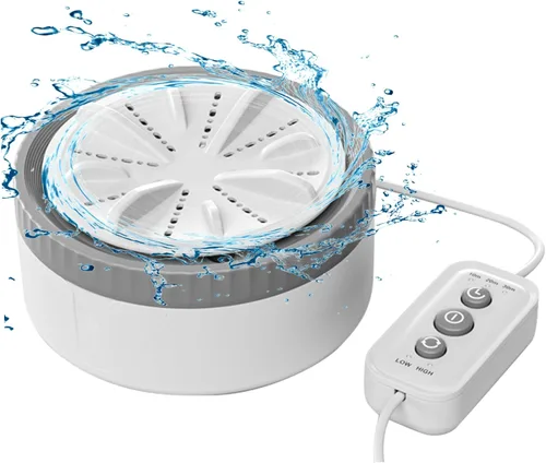 Lavadora portátil con alimentación USB, mini turbina de 3 modos, lavadora de viaje para viajes de negocios, hogar, apartamento, habitaciones