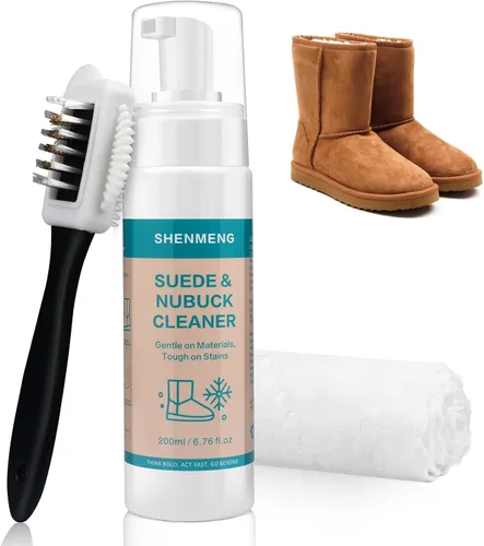 Miniatura 8 de Kit limpiador de gamuza, limpiador de zapatos para zapatos de gamuza, nobuck y cuero, tenis, botas, bolsos, ropa y muebles, fórmula de espuma segura