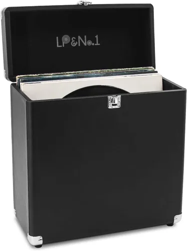 Miniatura 2 de LP&No.1 Estante de almacenamiento de discos de vinilo, caja de exhibición de discos, estuche móvil de almacenamiento de álbumes, capaz de acomodar
