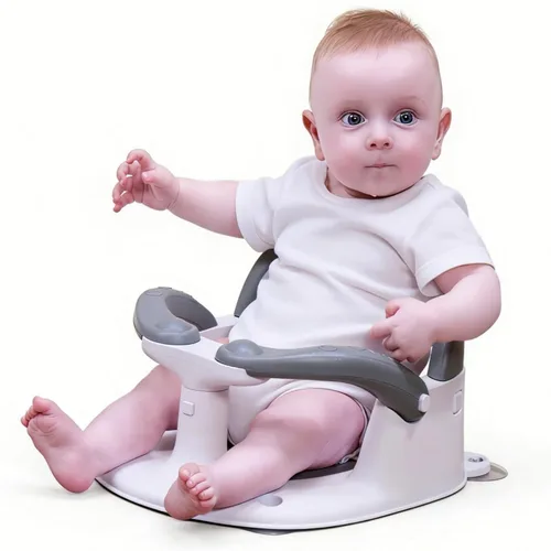 Miniatura 6 de Asiento de Baño para Bebés de 6 Meses y Más, Asiento de Baño Infantil con Alerta de Temperatura+Respaldo Abierto+Brazos Activables/Desactivables