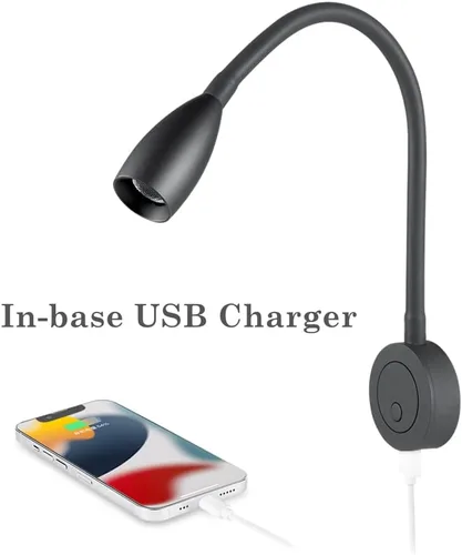Miniatura 5 de Luz de lectura regulable de 12 V, lámpara de lectura para lancha de casa rodante, foco LED de cuello de cisne para cámper, camioneta, remolque