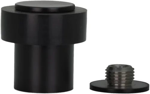Miniatura 8 de Topes de puerta EVI Tope de puerta de acero inoxidable - Cierre de tornillo - Protector de goma negro - Tope de puerta de 0.94 x 0.83 pulgadas