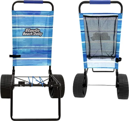 Miniatura 7 de EasyGo Product Carrito de playa Dolly – Diseño de carrito de playa plegable de servicio mediano – Ruedas de arena grandes – Capacidad para 4 – 6