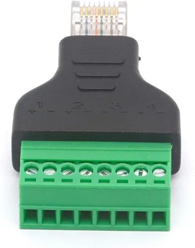Miniatura 6 de Adaptador de terminal de tornillo macho RJ45, RJ45 macho a tornillo de 8 pines, conector hembra Cat7 6 5 5e Extensor de enchufe de red Ethernet CCTV