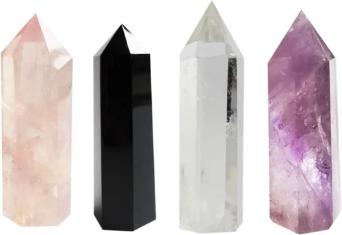 Miniatura 10 de Varitas de cristal curativo, barras de prisma facetadas para terapia de meditación de chakras de Reiki Deco