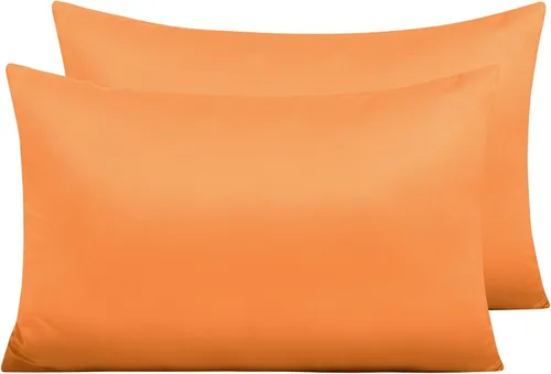 Miniatura 40 de NTBAY - Fundas de almohada de satén con cremallera, súper suaves y lujosas fundas de almohada Negro