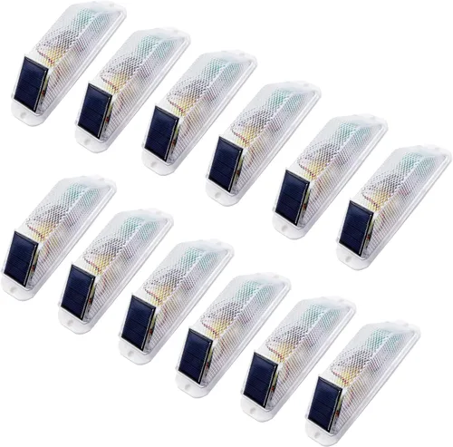 Miniatura 11 de Luz de advertencia estroboscópica solar: Lámpara de advertencia LED sensible de alto brillo impermeable IP65 intermitente faro de barricada Luz Wihte