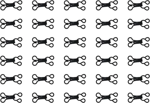 sowaka 30 pares de ganchos de costura y cierres de ojos pequeños de metal de 0.7 in para sujetadores de ropa, pantalones, faldas, pantalones de Negro