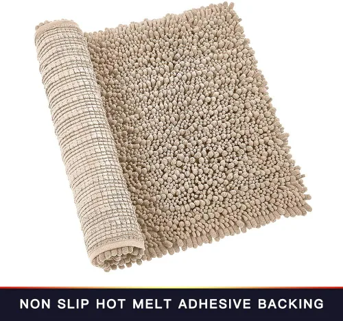 Miniatura 41 de Walensee Alfombra de baño antideslizante (24x17 pulgadas, rosa polvoriento) absorbente de agua, súper suave, lanuda de felpilla, lavable a máquina