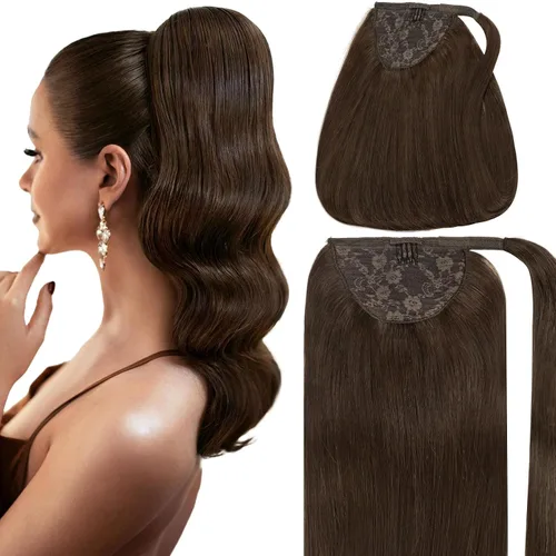 Miniatura 14 de Caliee Extensión de cabello humano de 14 pulgadas de largo, con reflejos P12/60A, color marrón dorado con rubio platino, extensión de cabello 100%