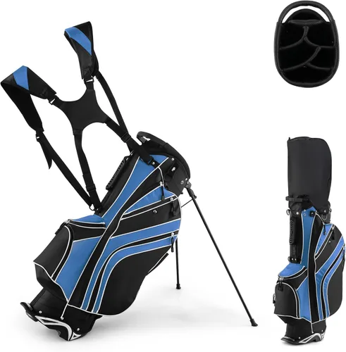 Miniatura 8 de ULTIMATE Bolsa de golf con divisores superiores de 6 vías, bolsa de golf con bolsillos y bolsa refrigeradora, bolsa de golf ligera y portátil