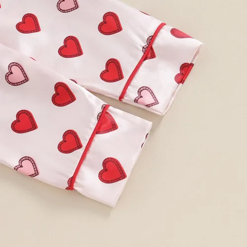 Miniatura 13 de Conjunto de pijama de manga larga con botones para niña pequeña, conjunto de ropa de dormir