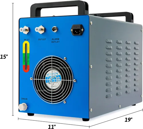 Miniatura 2 de OMTECH Enfriador de agua industrial de 9L 2.6gpm Sistema de enfriamiento de agua CW-3000 Enfriador de agua para 40W K40 CO2 grabado láser y máquinas