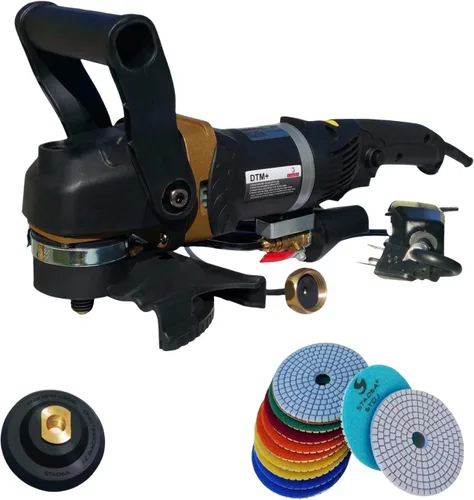 SWP113K - Kit de molinillo de hormigón húmedo con almohadillas de pulido de concreto - Pulidor húmedo de velocidad variable para pulido en húmedo o