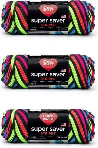 Miniatura 21 de Red Heart Hilo Super Saver, paquete de 3, estampado artístico, 3 unidades Estampado De Artista