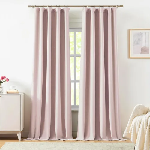 Miniatura 24 de Vision Home Cortinas opacas de color azul cambray de 63 pulgadas para dormitorio, aislamiento térmico, oscurecimiento de la habitación, juego