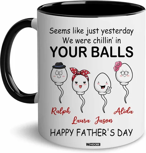 Miniatura 10 de WHIDOBE Taza personalizada para papá (1 niño) taza personalizada de 11 oz 15 onzas para papá de niños, regalo divertido para el día del padre