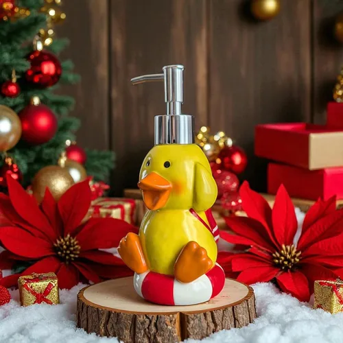 Miniatura 9 de Dispensador de Jabón con Forma de Pato Lindo para Fregadero de Cocina - Dispensador de Jabón para Niños para Decoración Linda de Baño - Regalo Ideal